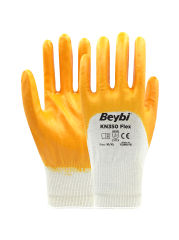 BEYBİ KN350 FLEX NİTRİL KAPLI PAMUK ELDİVEN NO:10