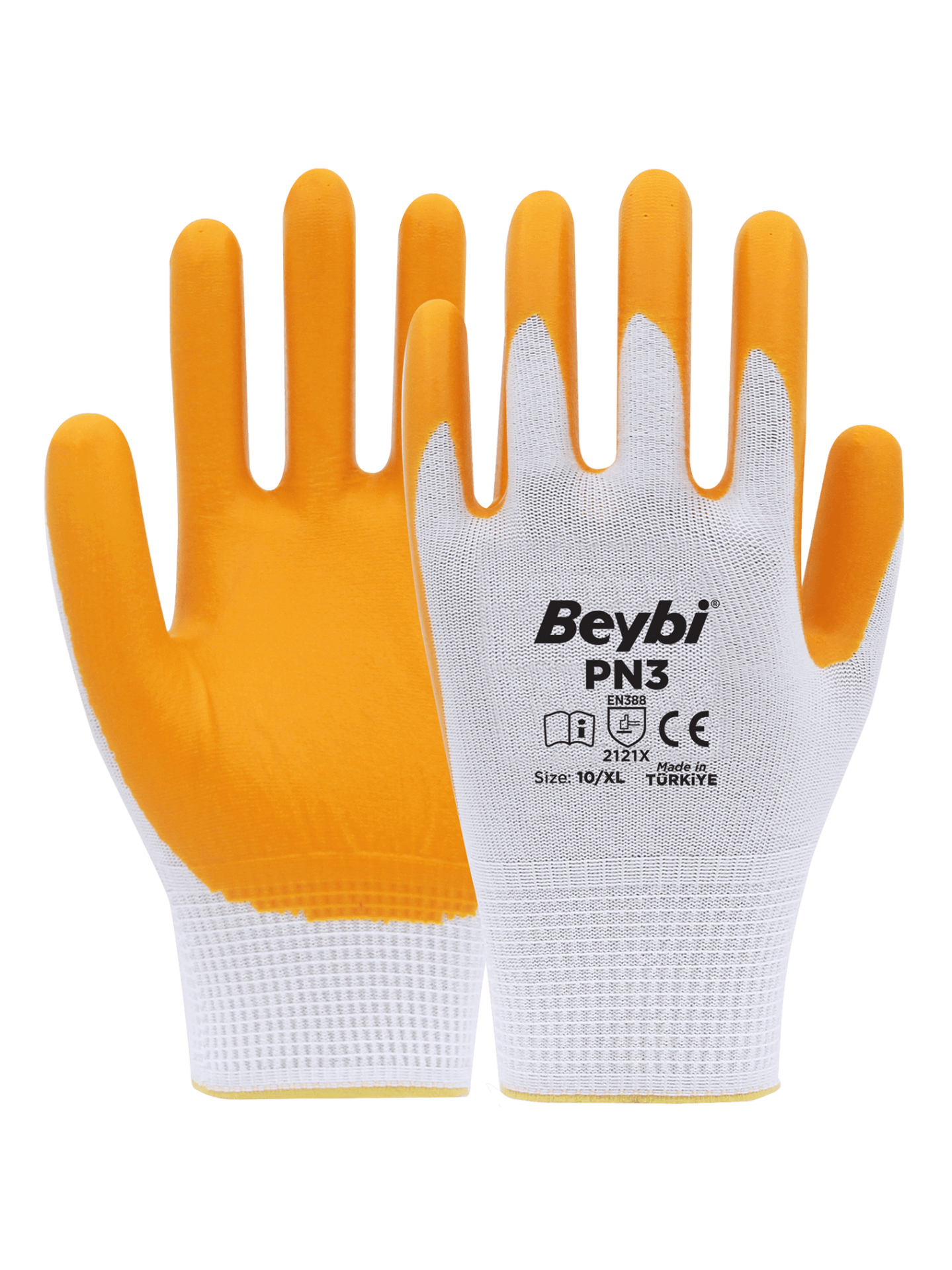 BEYBİ PN3 NİTRİL KAPLI POLYESTER ELDİVEN NO:10