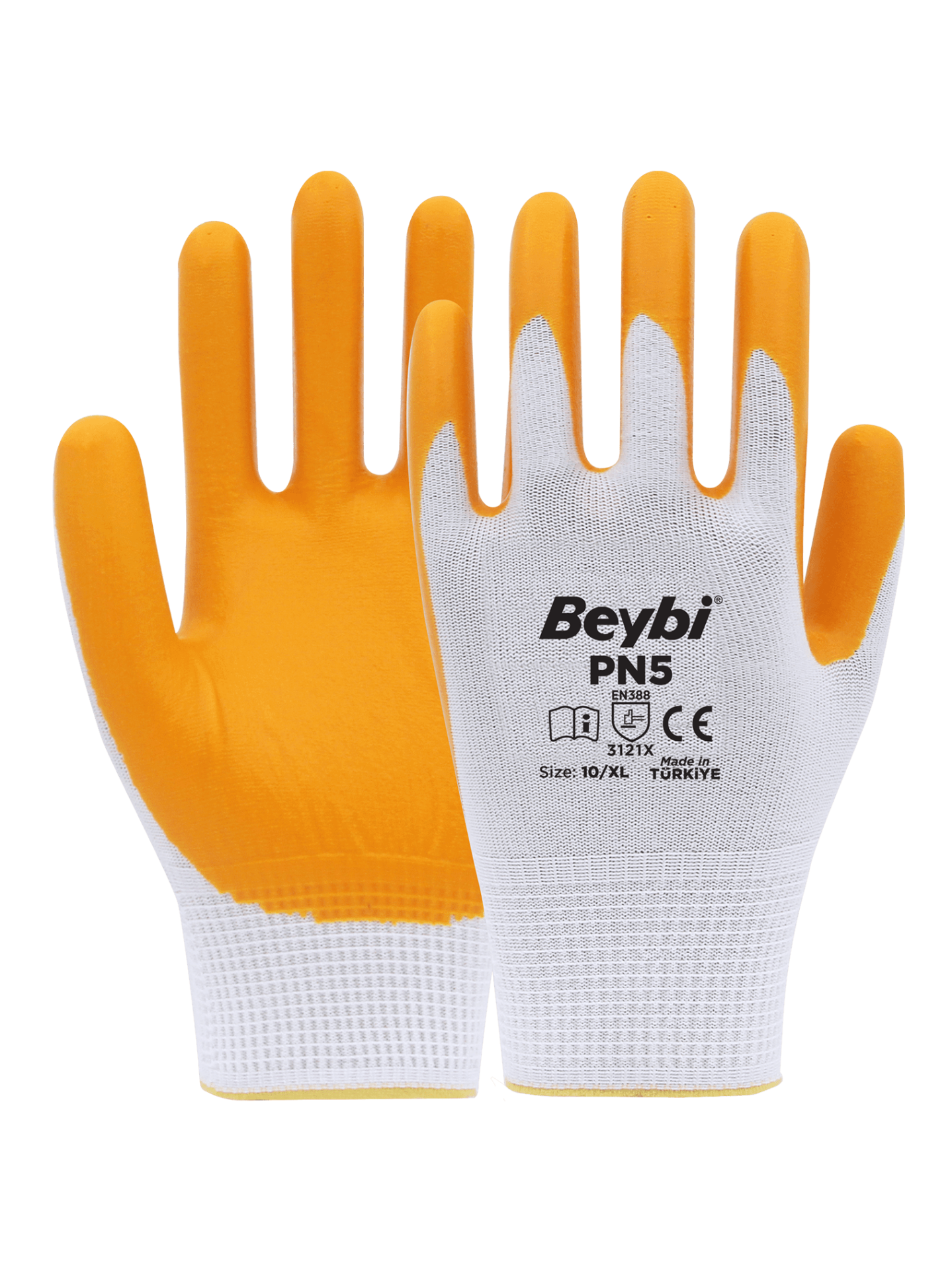 BEYBİ PN5 NİTRİL KAPLI POLYESTER ELDİVEN NO:10