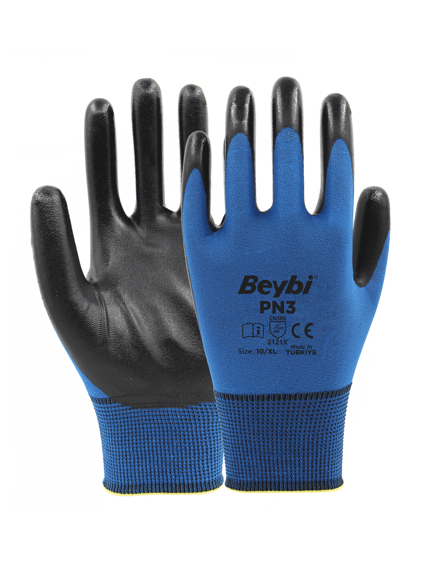 BEYBİ PN3 NİTRİL KAPLI POLYESTER ELDİVEN NO:10