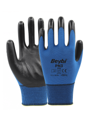 BEYBİ PN3 NİTRİL KAPLI POLYESTER ELDİVEN NO:10