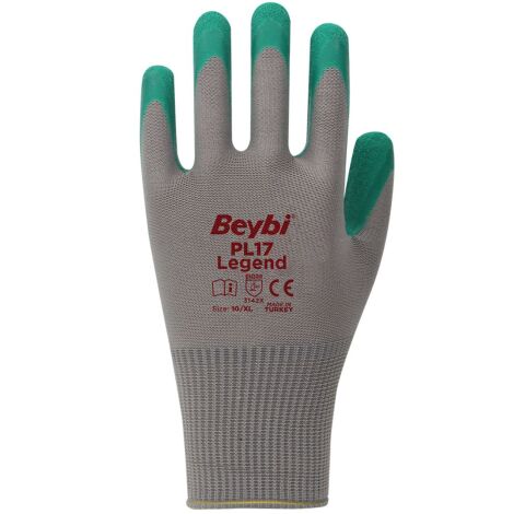 BEYBİ PL-17 LEGEND POLYESTER ÖRME LATEKS ELDİVEN KILÇIKLI NO:10