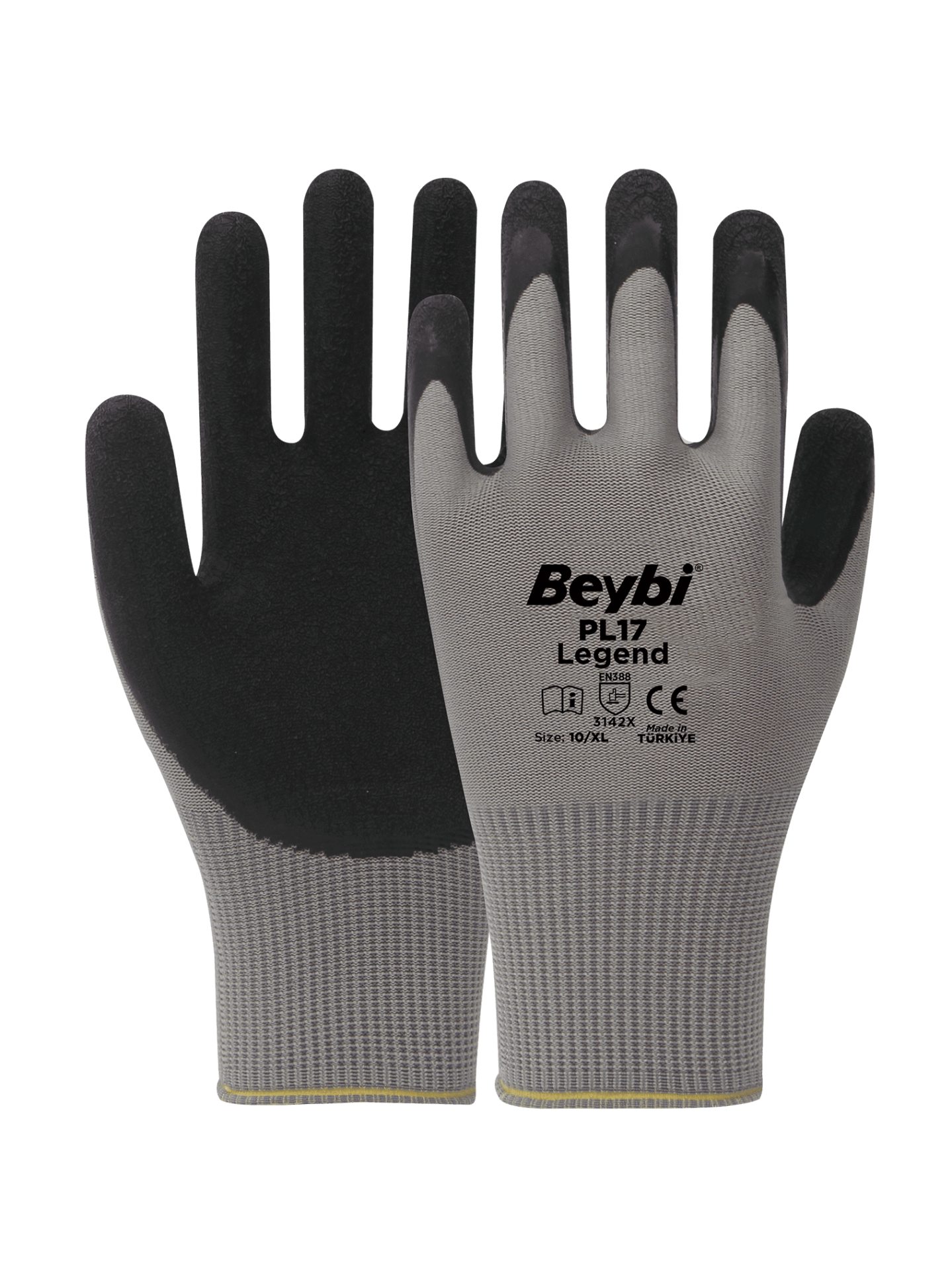 BEYBİ PL-17 LEGEND POLYESTER ÖRME LATEKS ELDİVEN KILÇIKLI NO:10