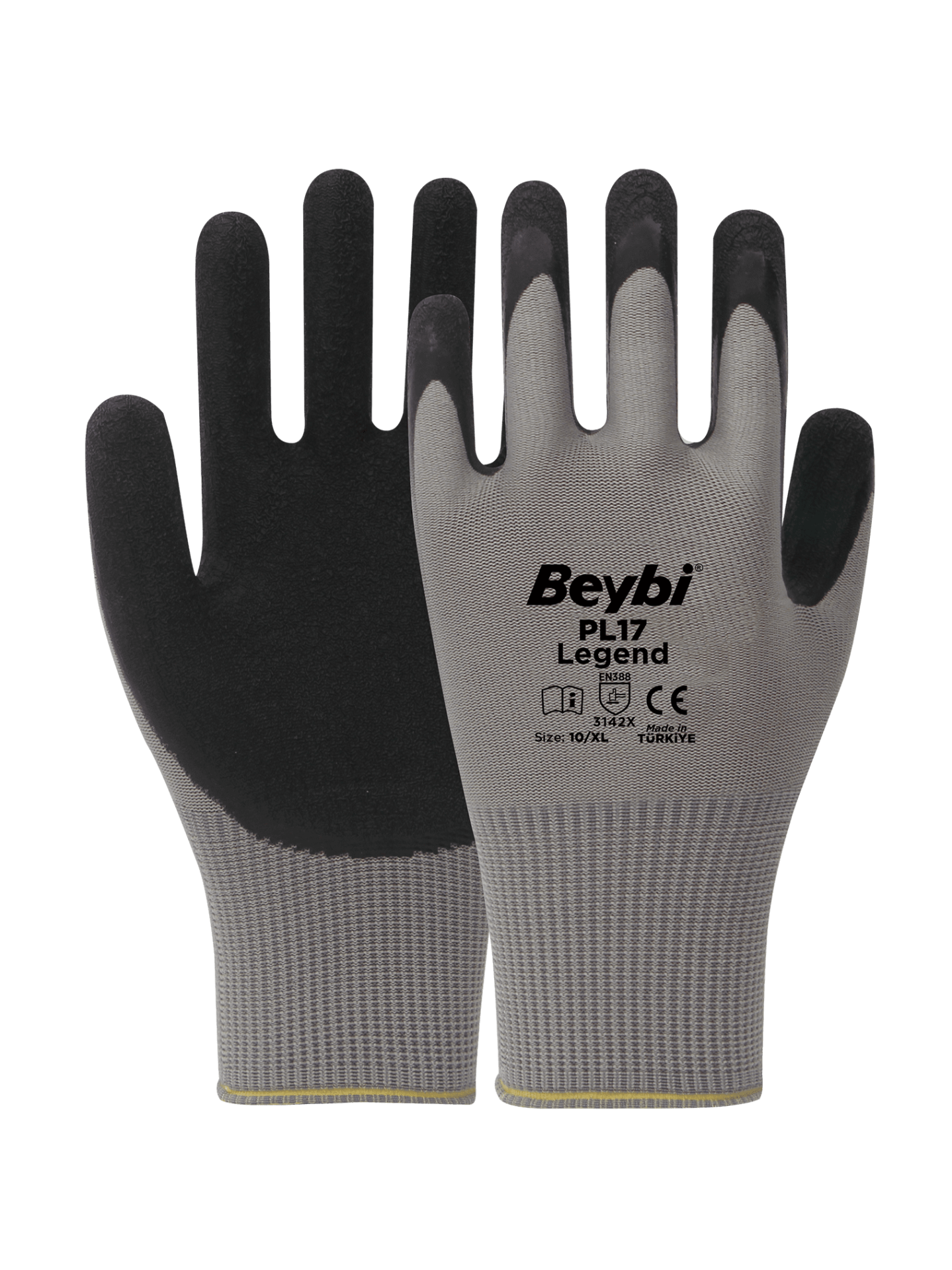 BEYBİ PL-17 LEGEND POLYESTER ÖRME LATEKS ELDİVEN KILÇIKLI NO:10