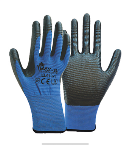 BAYEL 10 NO ZEBRA MAVİ-SİYAH  ELDİVEN