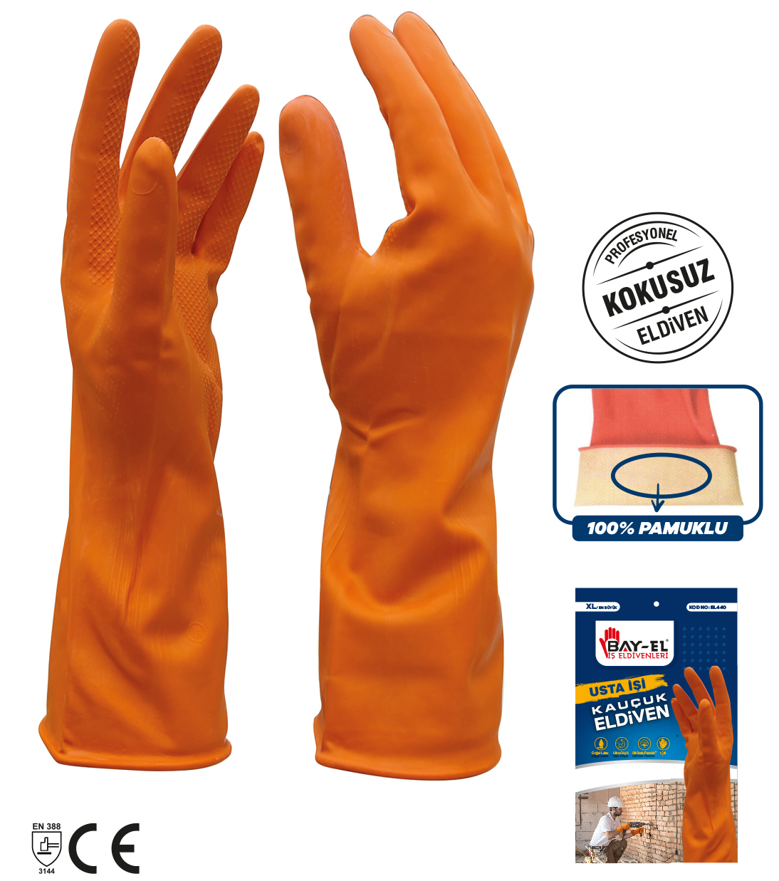 BAYEL XL KAUÇUK USTA ELDİVEN