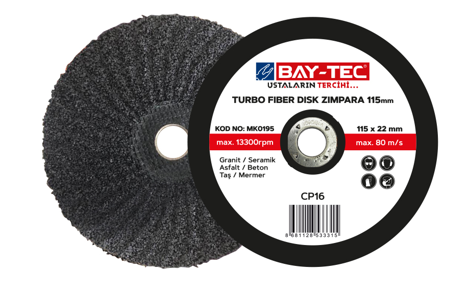 115X22-23 MM TURBO FİBER DİSK ZIMPARA