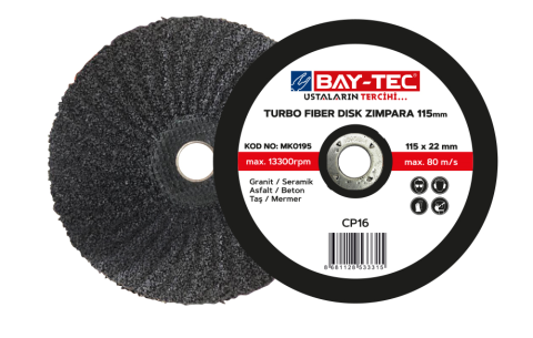 180X22-23 MM TURBO FİBER DİSK ZIMPARA