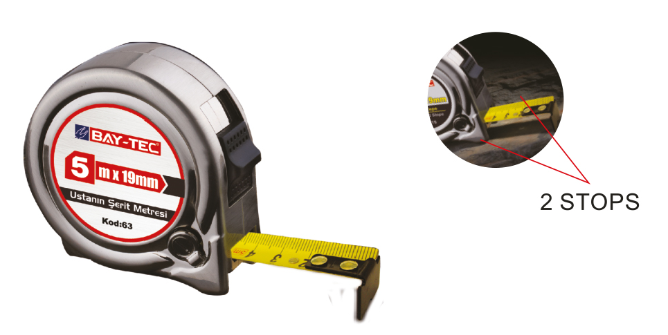 5*25MM KROM ŞERİT METRE BAYTEC