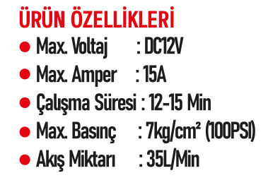 ÇAKMAKLIKLI HAVA KOMPRESÖRÜ KÜÇÜK