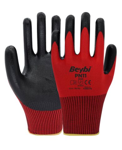 BEYBİ PN11 NİTRİL KAPLI POLYESTER ELDİVEN NO:10