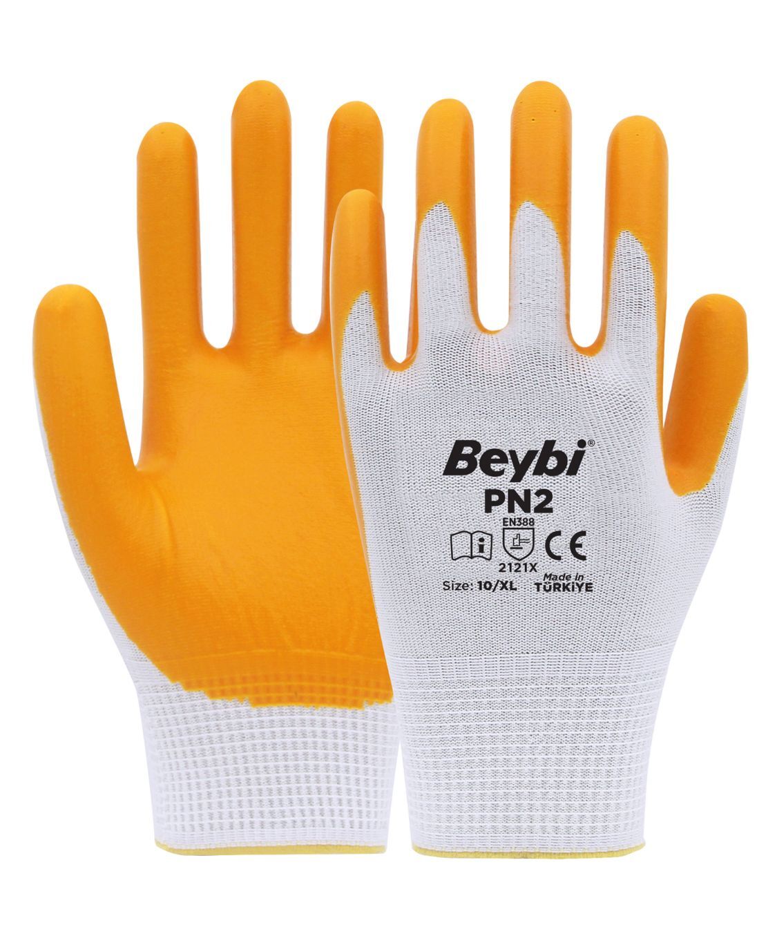 BEYBİ PN2 NİTRİL KAPLI POLYESTER ELDİVEN NO:10