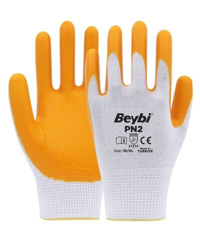 BEYBİ PN2 NİTRİL KAPLI POLYESTER ELDİVEN NO:10